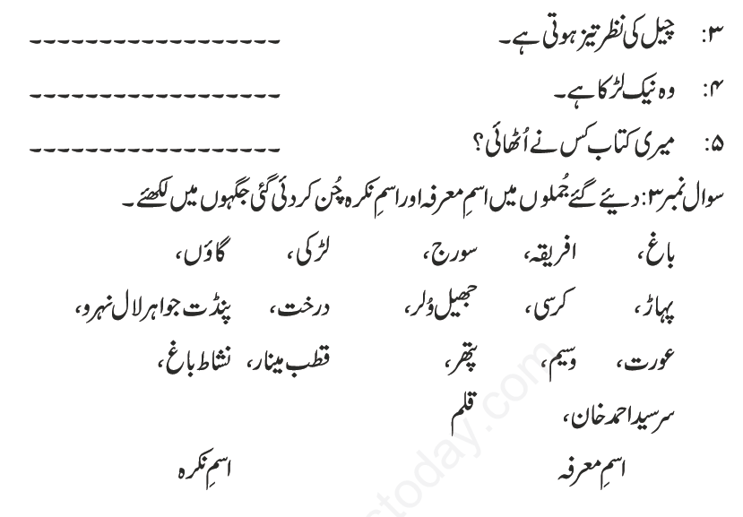 CBSE Class 5 Urdu Assignment Set B