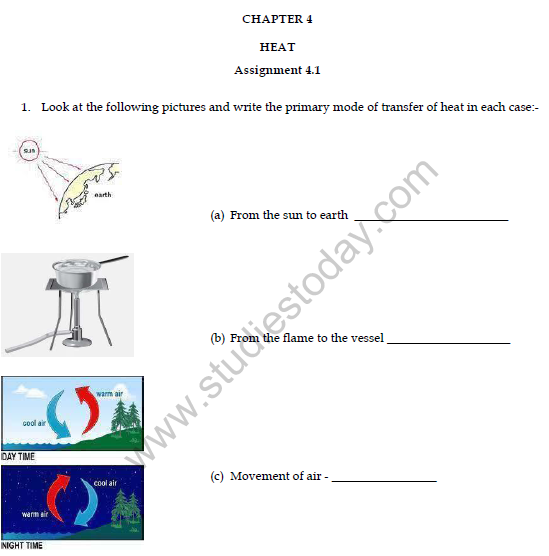 Class 7 Heat Important Questions VBQs