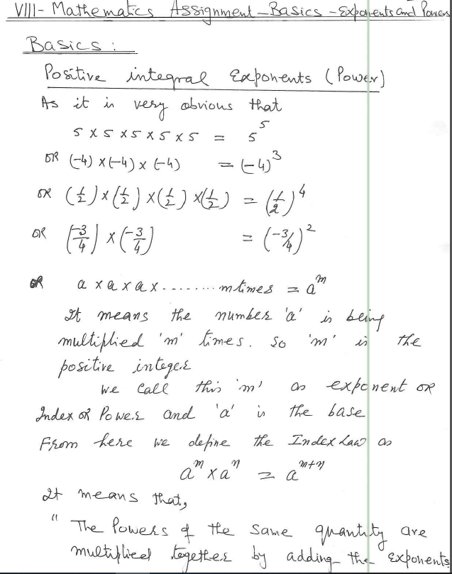 CBSE Class 8 Exponents and Powers Basic Concepts_1_1
