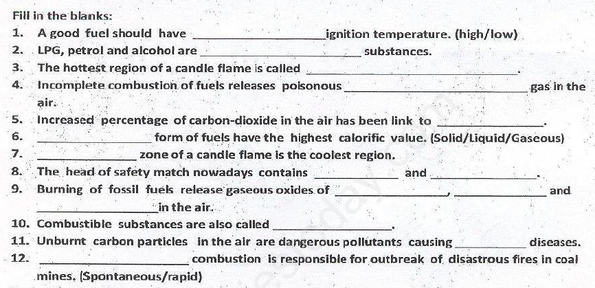 CBSE Class 8 Science - Combustion and Fuels (3)