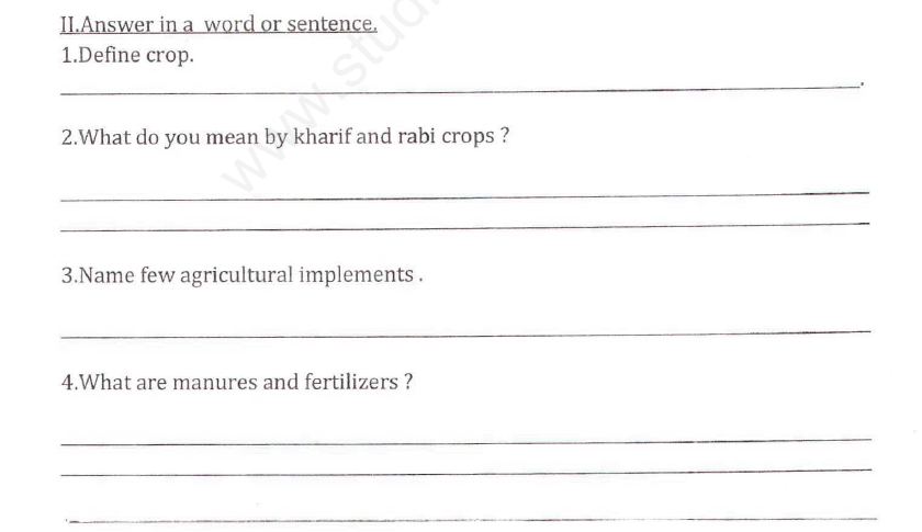 CBSE Class 8 Science - Crop Production And Management (3)