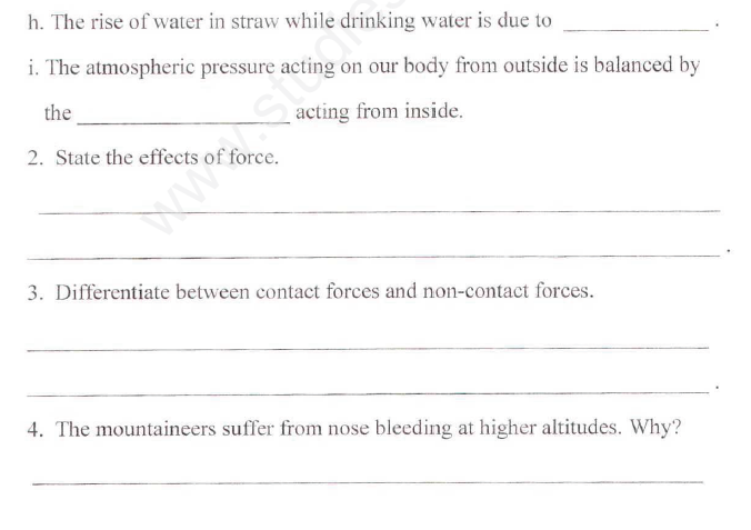 CBSE Class 8 Science - Force and Pressure (3)
