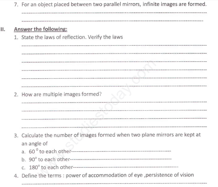 CBSE Class 8 Science - Light (1)