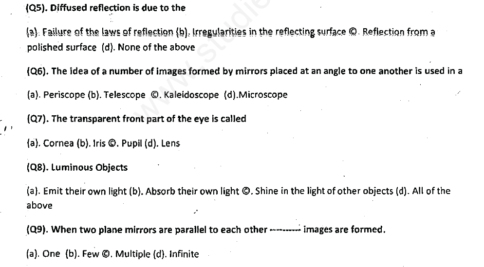 CBSE Class 8 Science - Light (4)