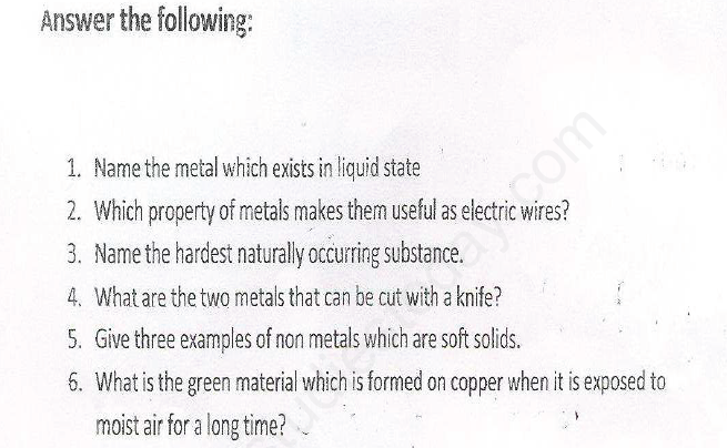 CBSE Class 8 Science - Materials Metals And Non-Metals (6)
