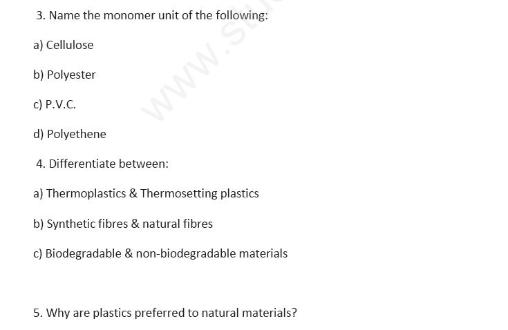 CBSE Class 8 Science - Synthetic Fibres And Plastics (3)