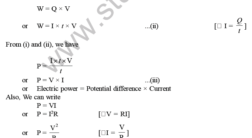 CBSE Class 8 Science Current Electricity and its Effects Chapter Notes