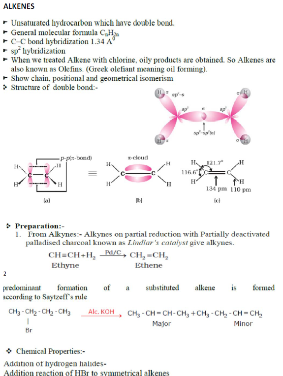 CBSE Class 11 Chemistry Hydrocarbon Notes Set C