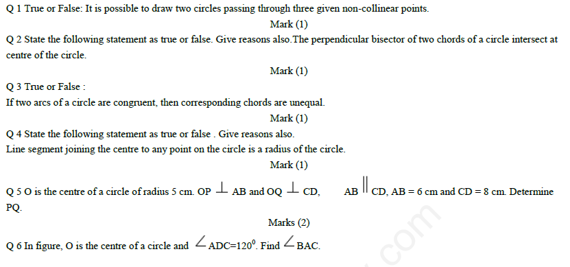 CBSE Class 9 Circles