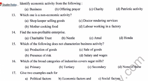 CBSE Class 9 Elements of Business Question Paper Set A Solved 3