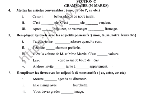 CBSE Class 9 French Question Paper Set D Solved 3