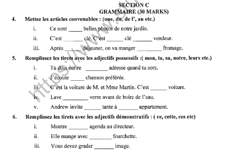 CBSE Class 9 French Question Paper Set F Solved 3