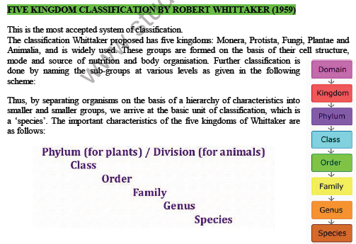 CBSE Class 9 Science Diversity in Living Organisms Notes