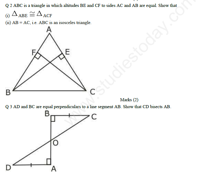 CBSE Class 9 Triangles