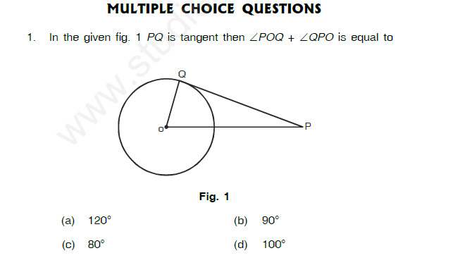 CBSE Class X Circles Assignment 2