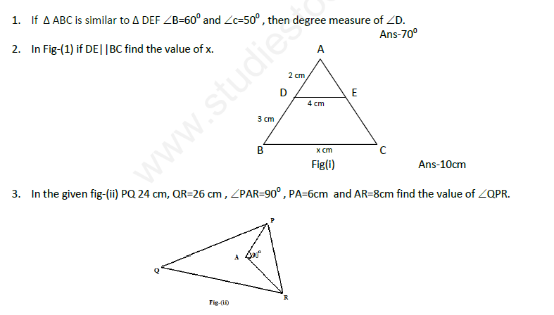 CBSE Class X Triangles Assignment 2_0