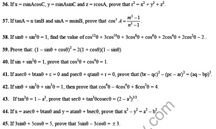 CBSE Class 10 Introduction to Trigonometry Sure Shot Questions Set D