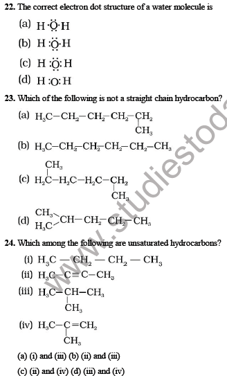 CBSE Class 10 Science Carbon and its compound Sure Shot Questions B