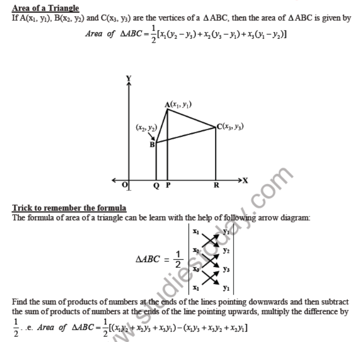 CBSE Class 10 Coordinate Geometry Important Formulas and concepts for exams