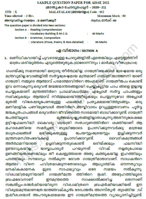 malayalam essay topics for class 10