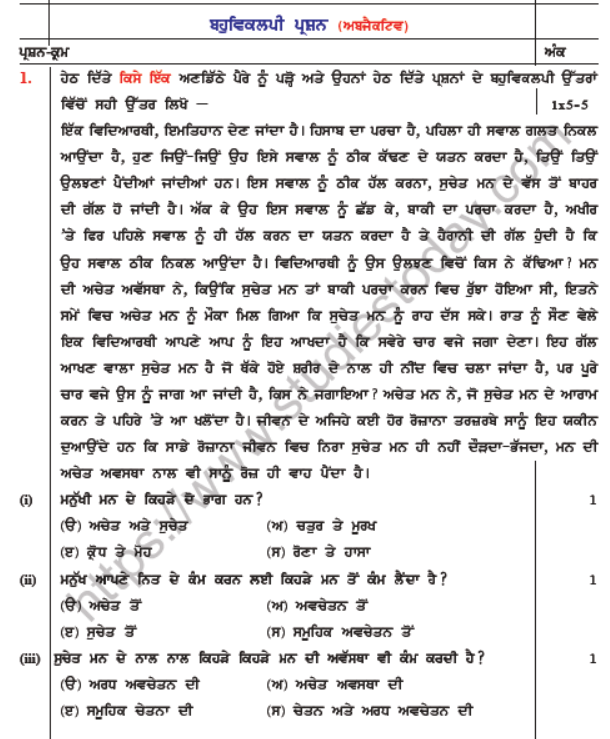 CBSE Class 10 Punjabi Boards 2021 Sample Paper Solved