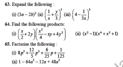CBSE Class 9 Polynomials Sure Shot Questions