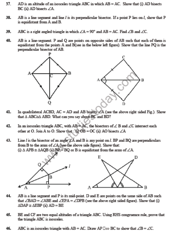 CBSE Class 9 Triangles Sure Shot Questions