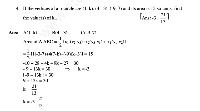 Coordinate Geometry Assignment 11