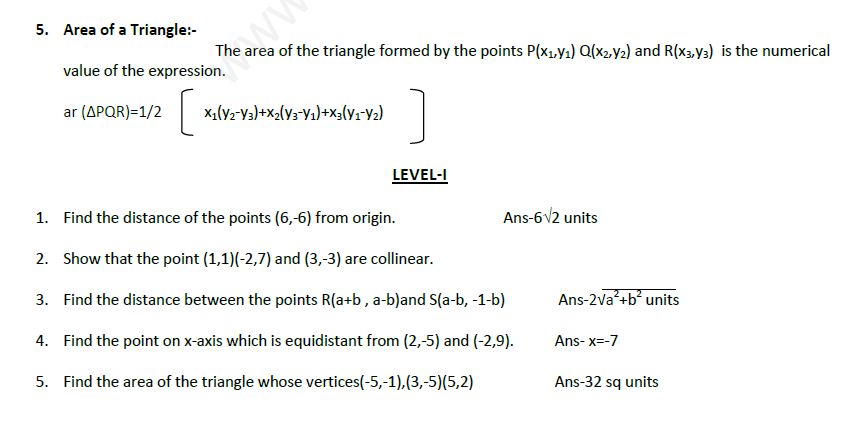 Coordinate Geometry Assignment 16