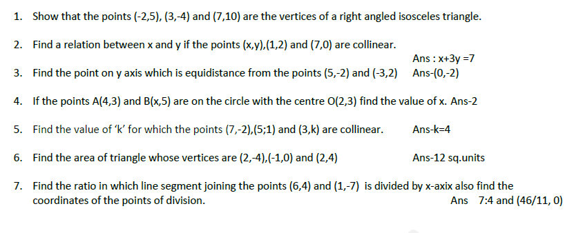 Coordinate Geometry Assignment 16