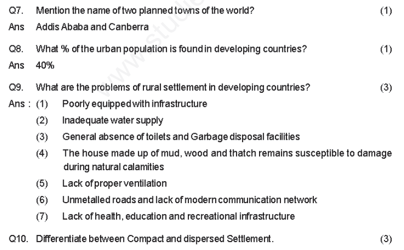 Human Settlements