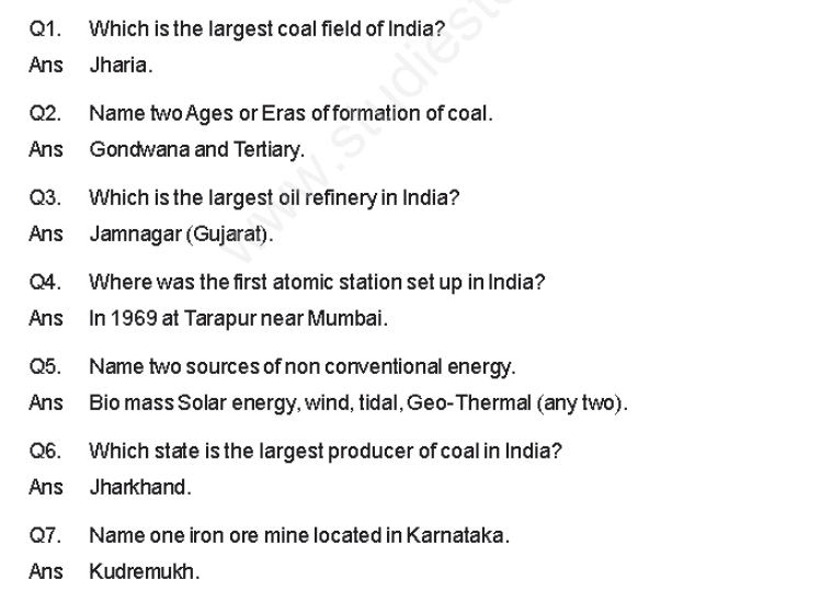 Minerals and Energy Resources