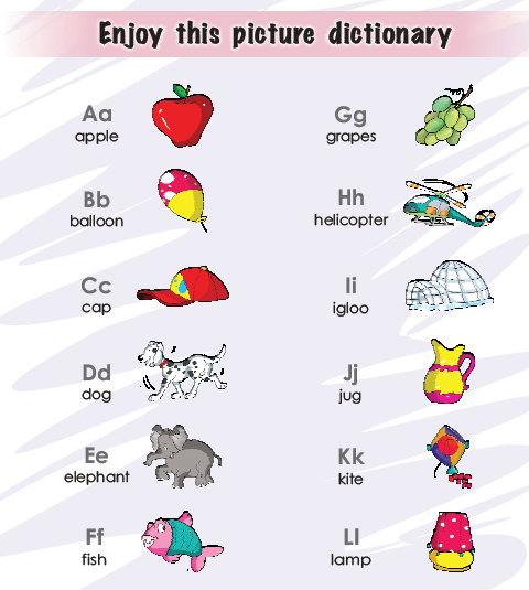 NCERT Class 1 English - Picture dictionary