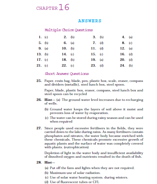 NCERT Class 10 Science Management of Natural Resources Answers