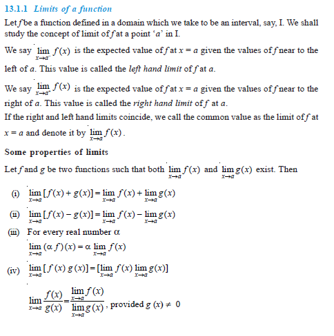 NCERT Class 11 Maths Limits And Derivatives Questions