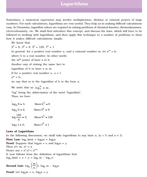 NCERT Class 12 Chemistry Logarithms Appendix IV