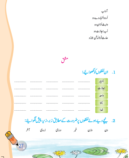NCERT Class 6 Urdu Jaan Pahechan Chapter 7