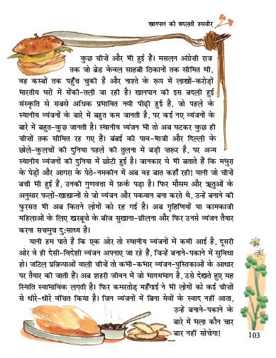NCERT Class 7 Hindi Vasant Chapter 14 Khaanpan ki badalti tasveer