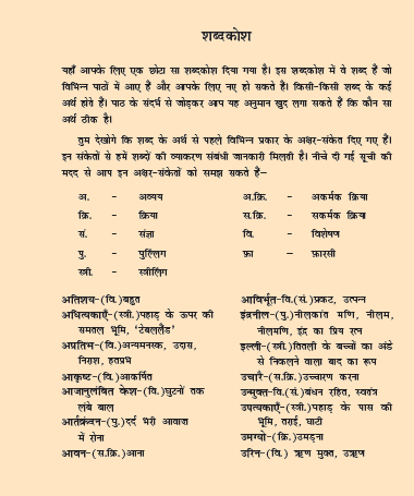 NCERT Class 7 Hindi Vasant Shabd Kosh