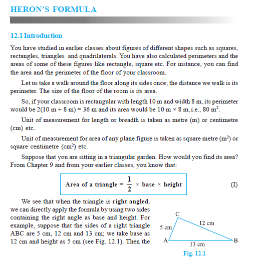 NCERT Class 9 Maths Heron’s Formula