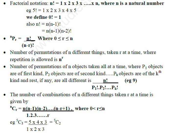 PERMUTATIONS AND COMBINATIONS