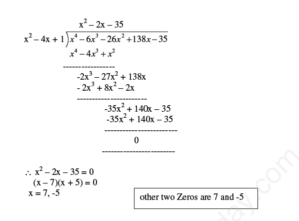 Polynomials Assignment 7