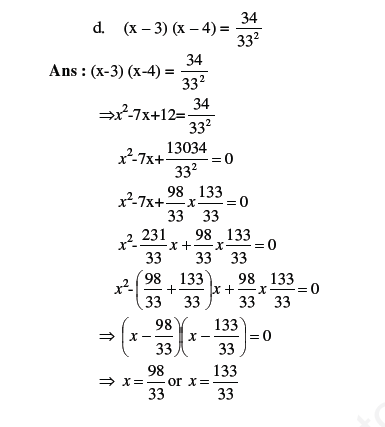 Quadratic Equations Assignment 15