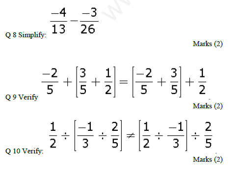 Rational Numbers Q 1 Find the reciprocal of -2.  Q 2 The sum of two numbers is 5\3. If one of the numbers is 1\9, find the other.  Q 3 Write the additive inverse of 2\3 and show that their sum is zero.  Q 4 Simplify 7\6 x -3\28 and find its reciprocal.  Q 5 The product of two rational numbers is 15. If one of the numbers is –10, find the other.  Q 6 Write any three rational numbers between –5 and 0.  Q 7 True of False: 1 is the only rational number that is equal to its reciprocal.