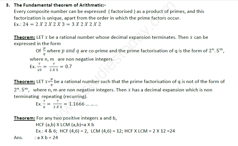 Real Numbers Assignment 5