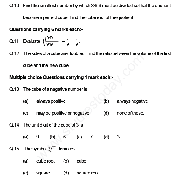 cubes and cube roots