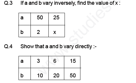 direct and inverse proportions