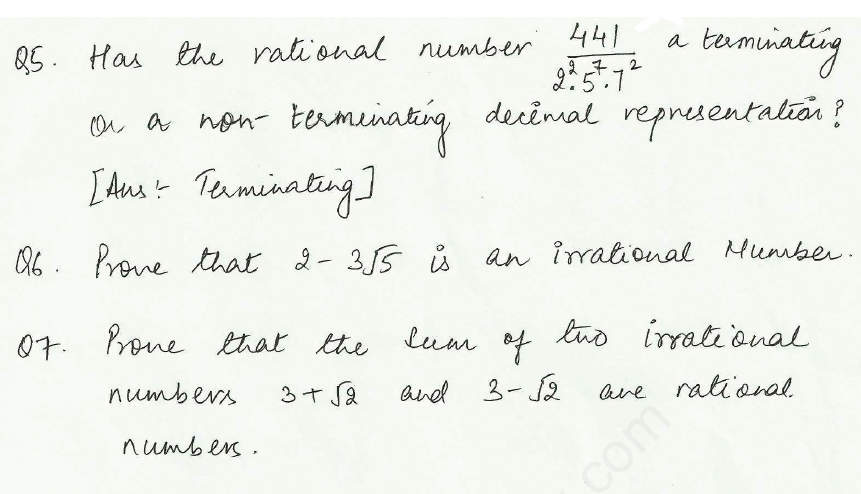 CBSE Class 10 Mathematics Real Numbers Assignment Set H