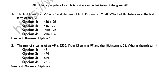 CBSE Class 10 Arithmetic Progression Printable Worksheet Set B 6