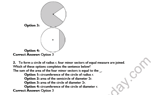 CBSE Class 10 Mathematics Area Related To Circle Worksheet Set D 5